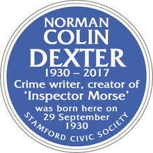 Colin Dexter plaque